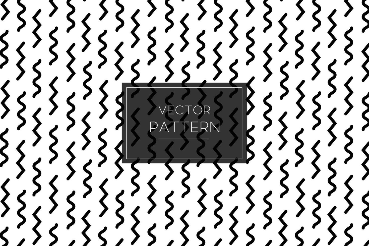 Wavy curvy black lines seamless repeat pattern on a white