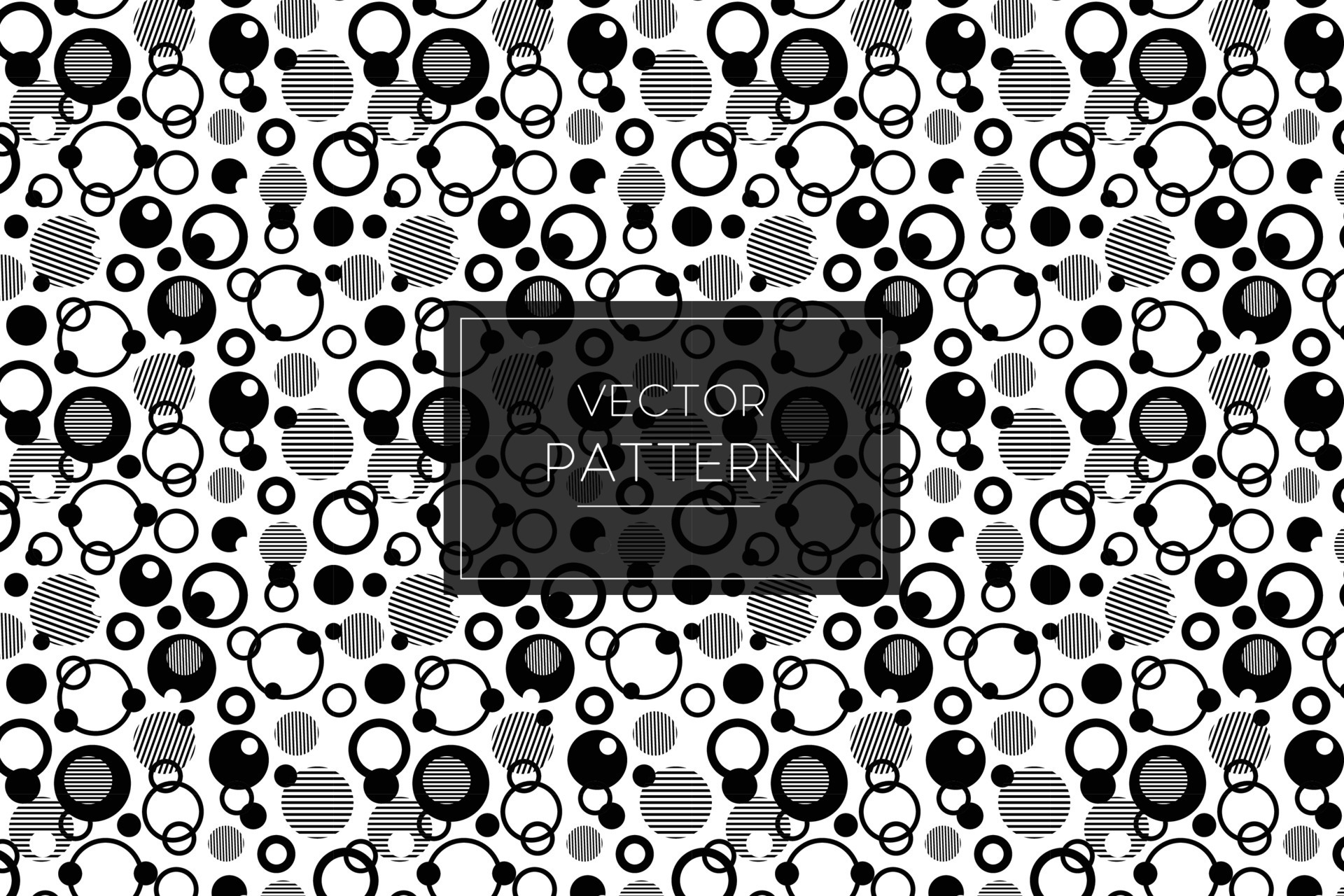 Abstract geometric circles seamless vector pattern 13193753 Vector Art