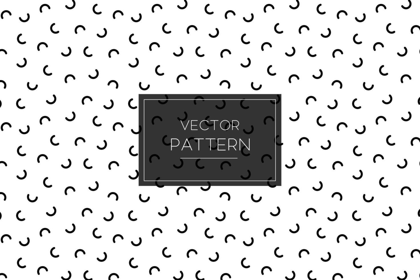 Curvy small black lines seamless repeat pattern on a white background vector