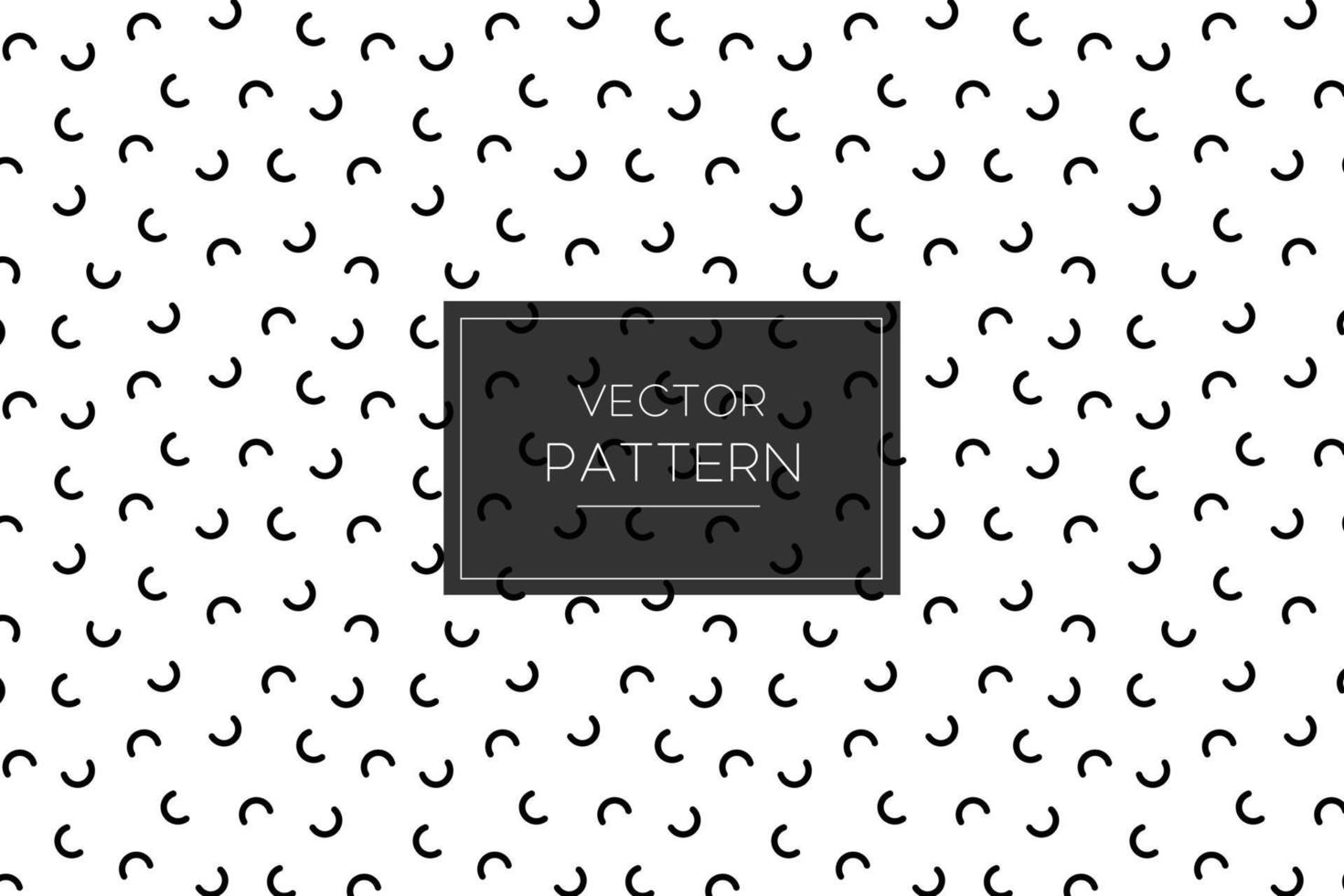 Curvy small black lines seamless repeat pattern on a white background vector