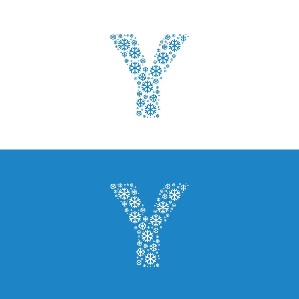 logotipo de la letra a del frío de la nieve vector