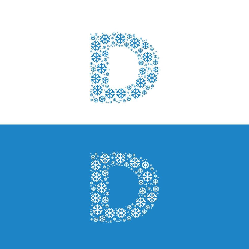SNOW COLD LETTER A LOGO vector