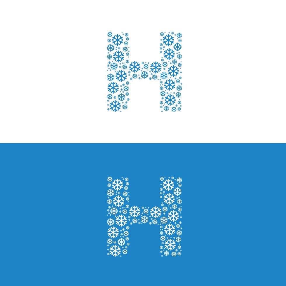 SNOW COLD LETTER A LOGO vector