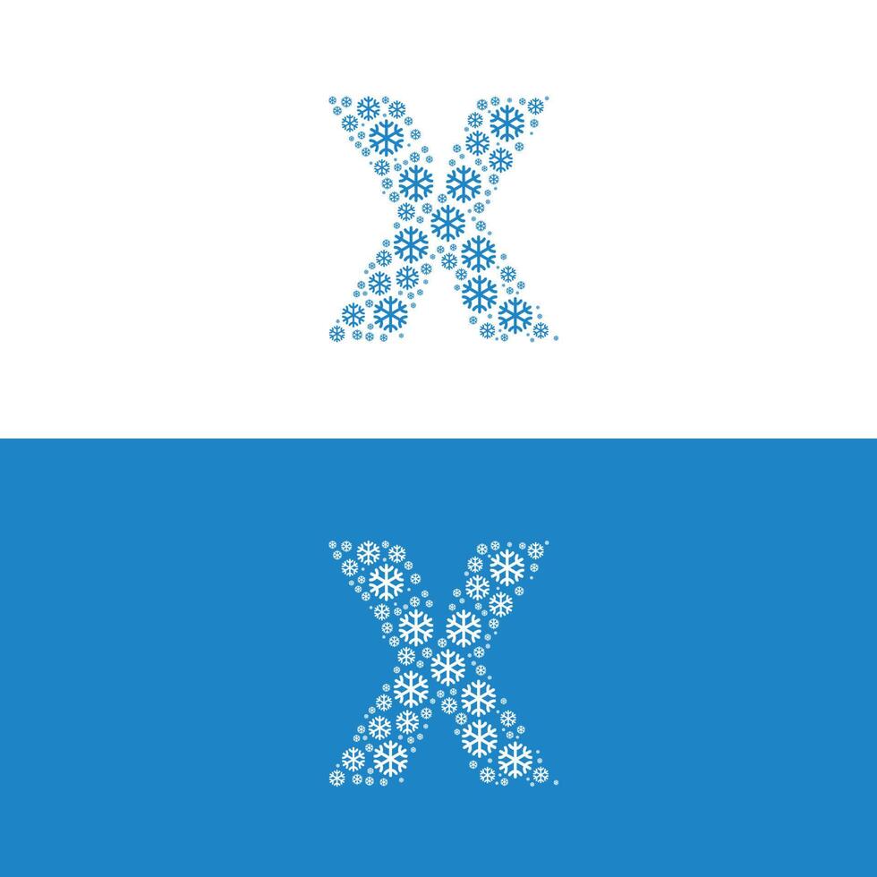 SNOW COLD LETTER A LOGO vector