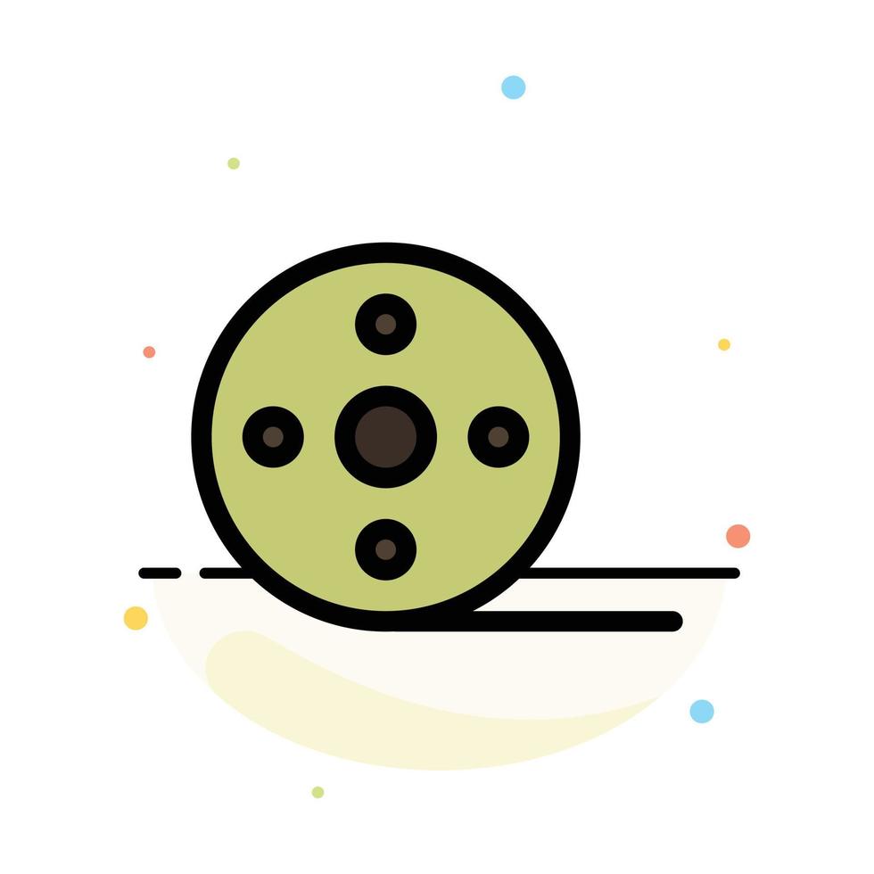 Album Film Movie Reel Abstract Flat Color Icon Template vector