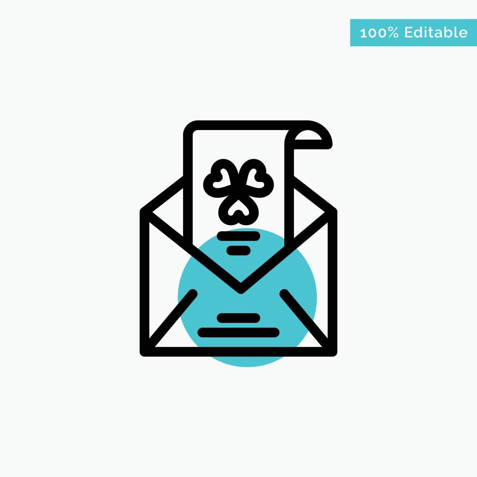 Emails Envelope Greeting Invitation turquoise highlight circle point Vector icon