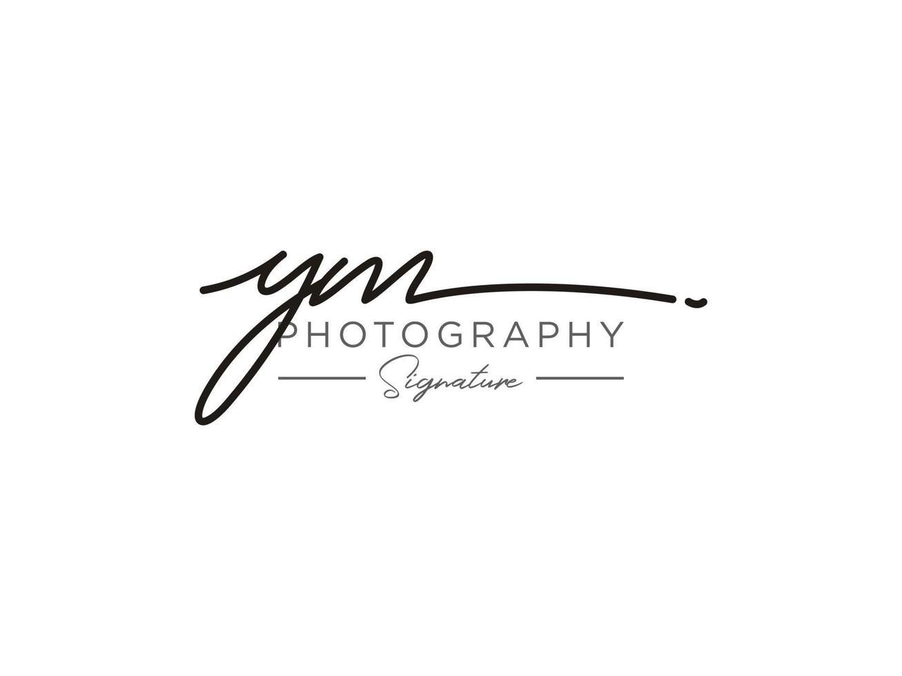 Letter YM Signature Logo Template Vector