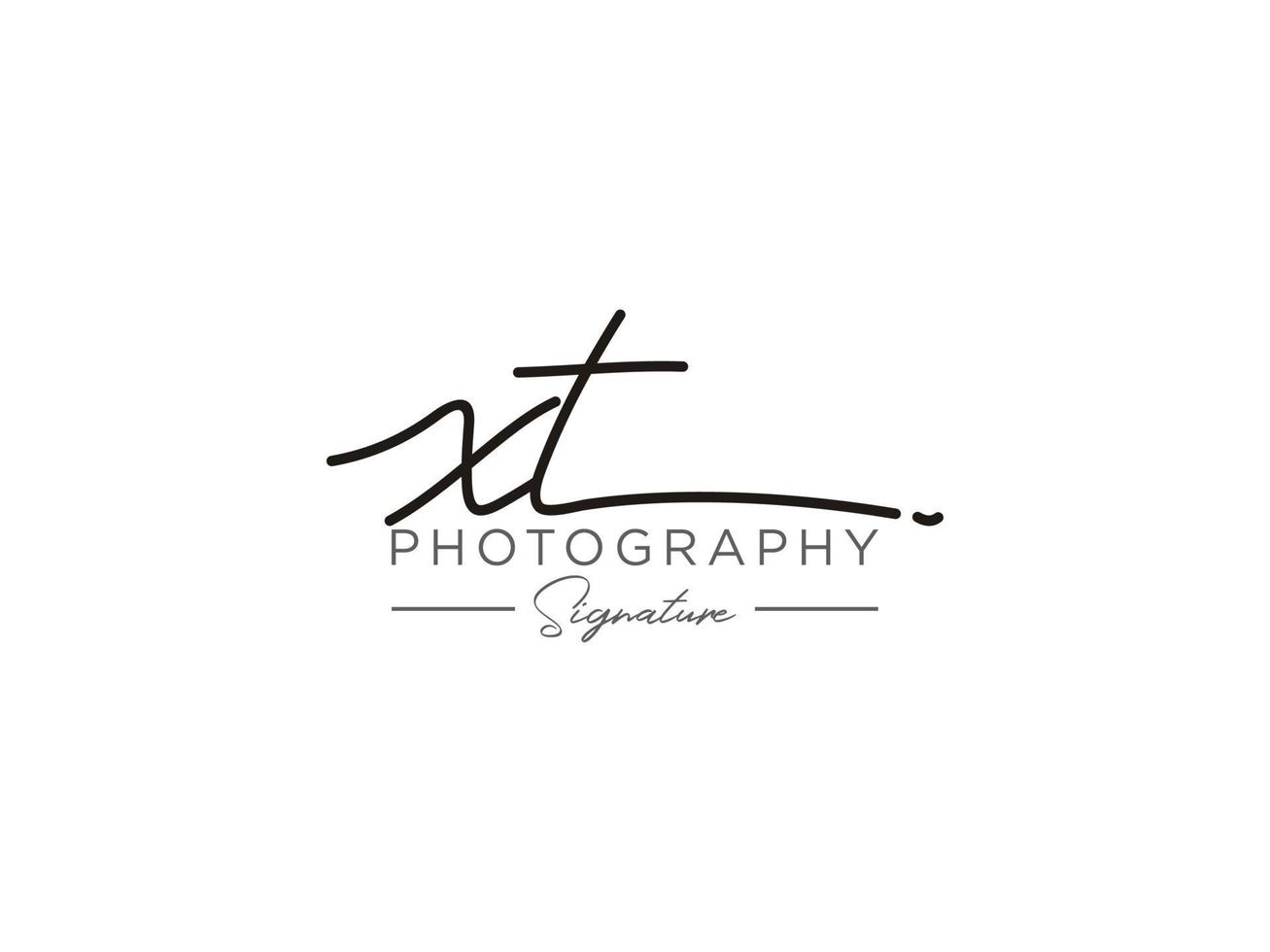 Letter XT Signature Logo Template Vector