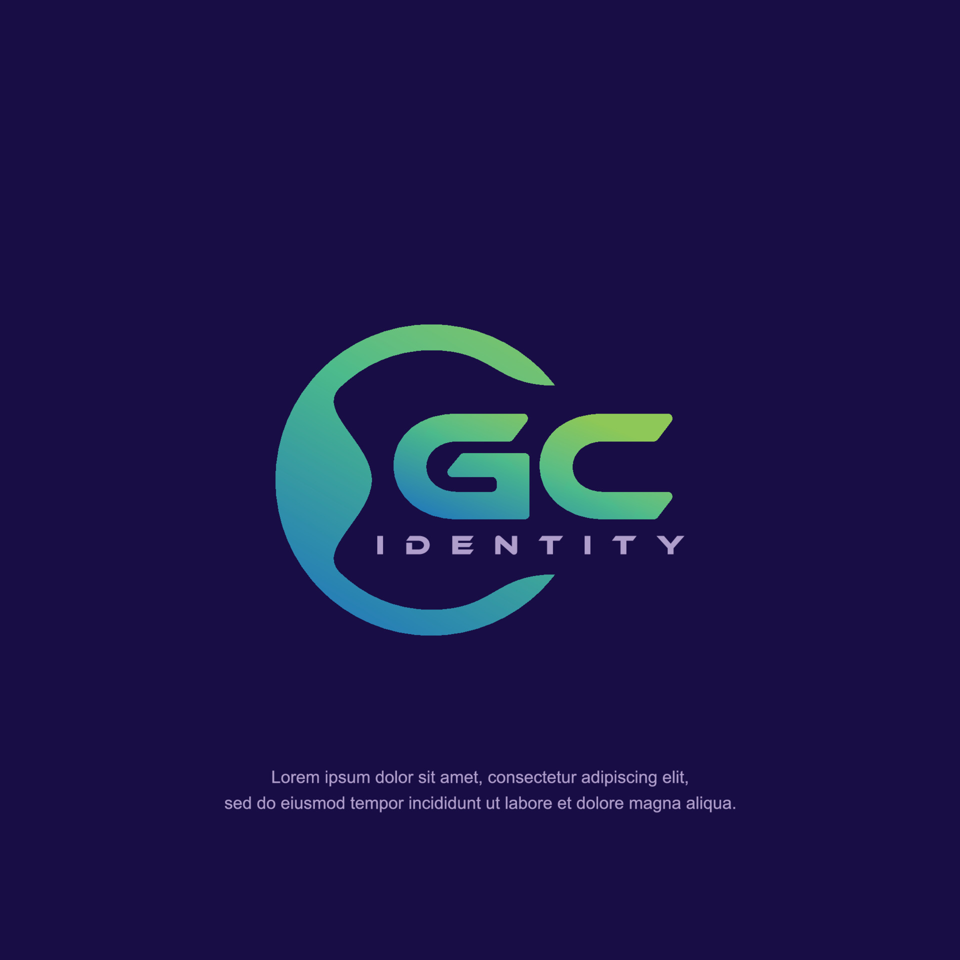 GC Initial letter circular line logo template vector with gradient ...