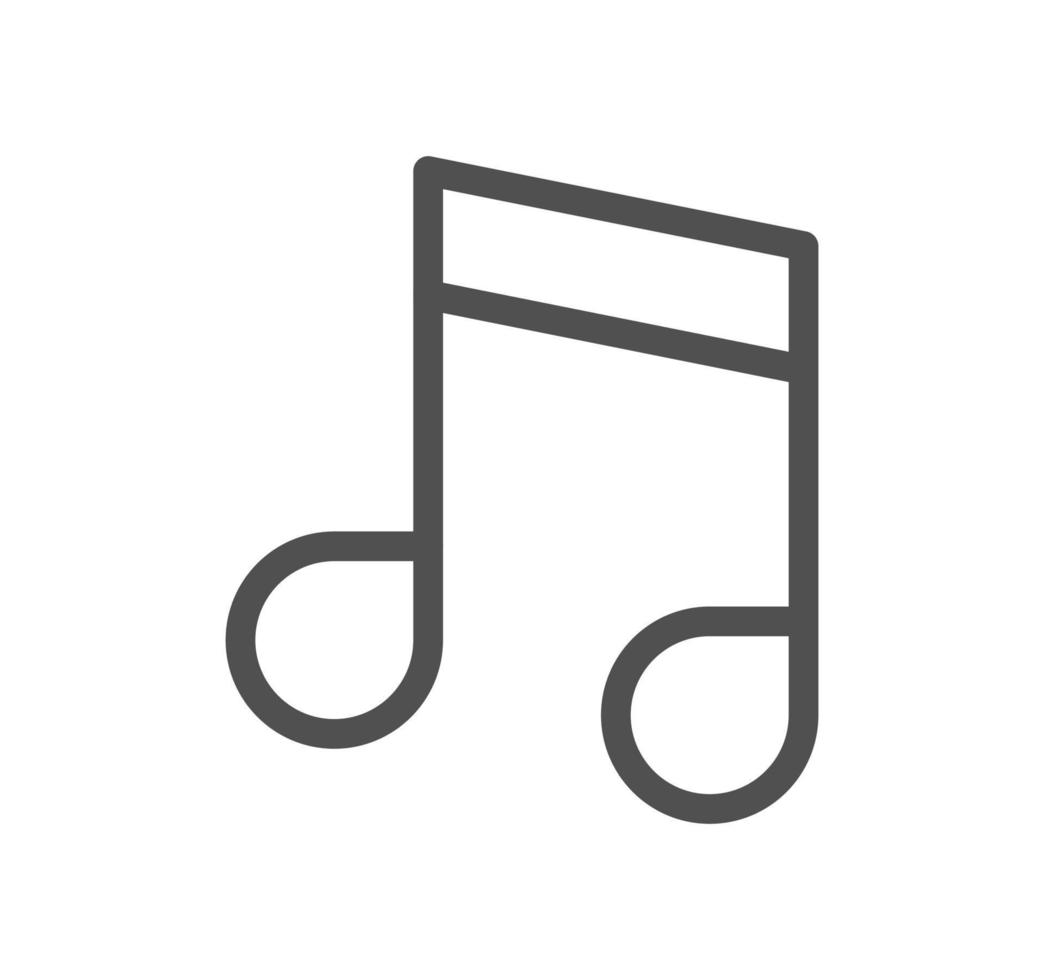 Music icon outline and linear vector. vector