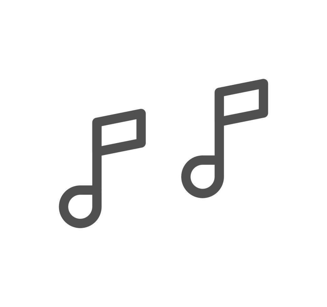 Music icon outline and linear vector. vector
