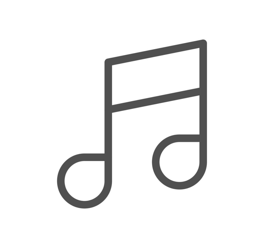 Music icon outline and linear vector. vector