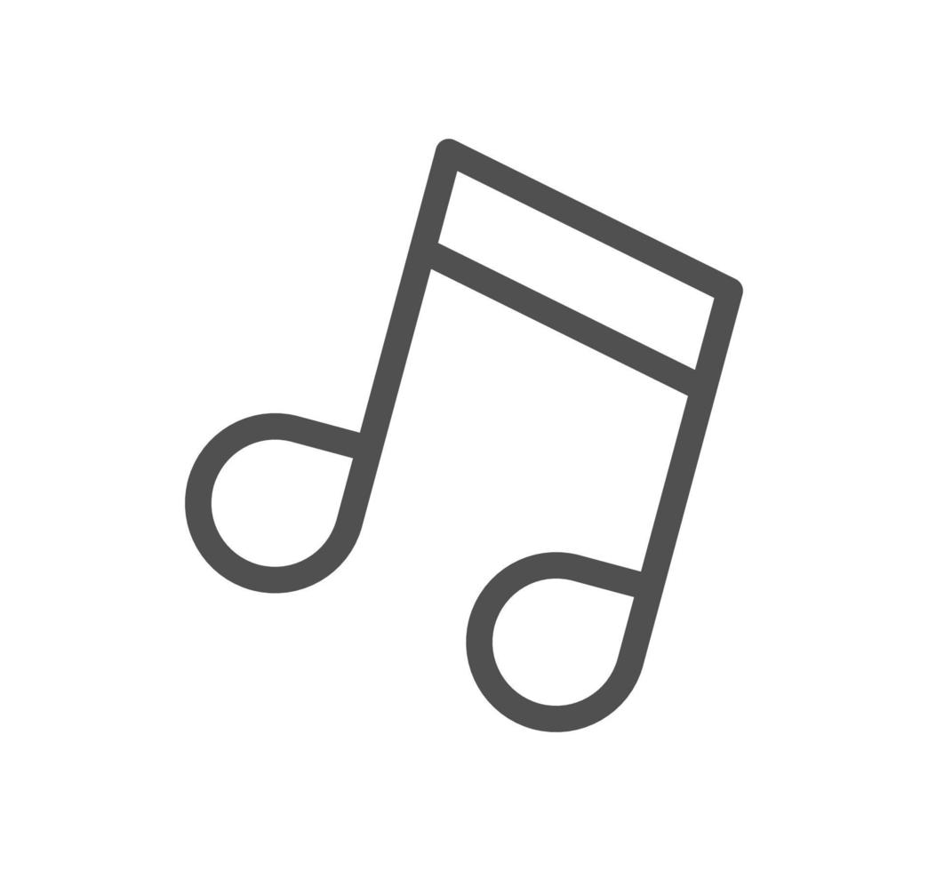 Music icon outline and linear vector. vector