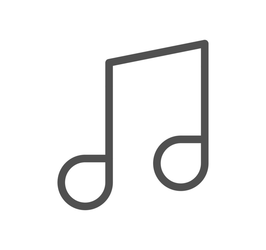 Music icon outline and linear vector. vector
