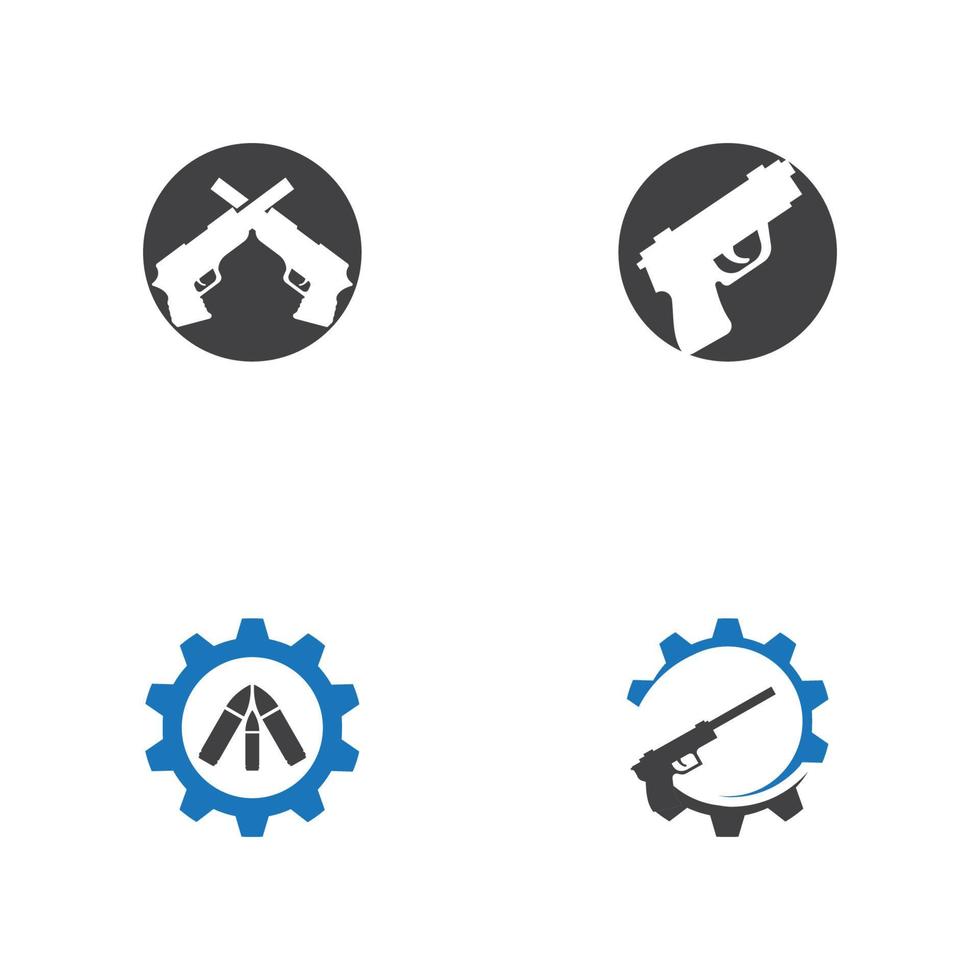 Gun Illustration Template vector icon