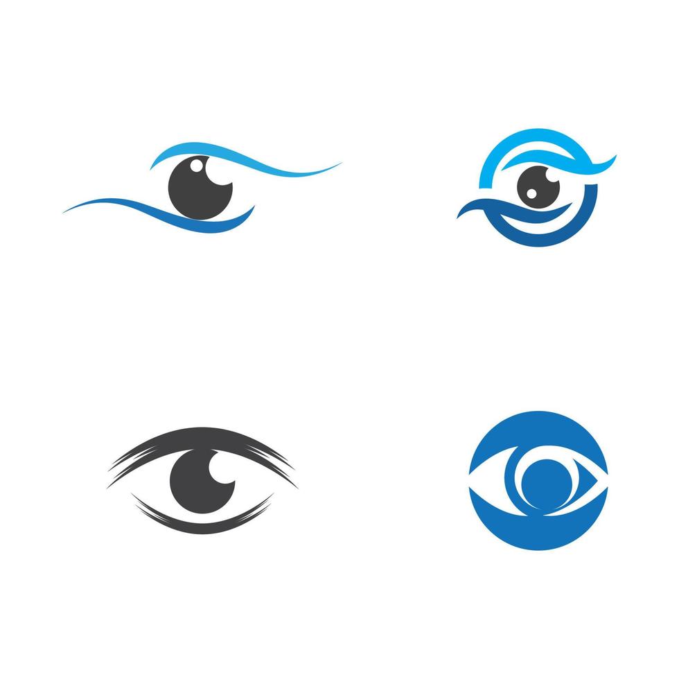 diseño de logotipo de vector de cuidado de los ojos