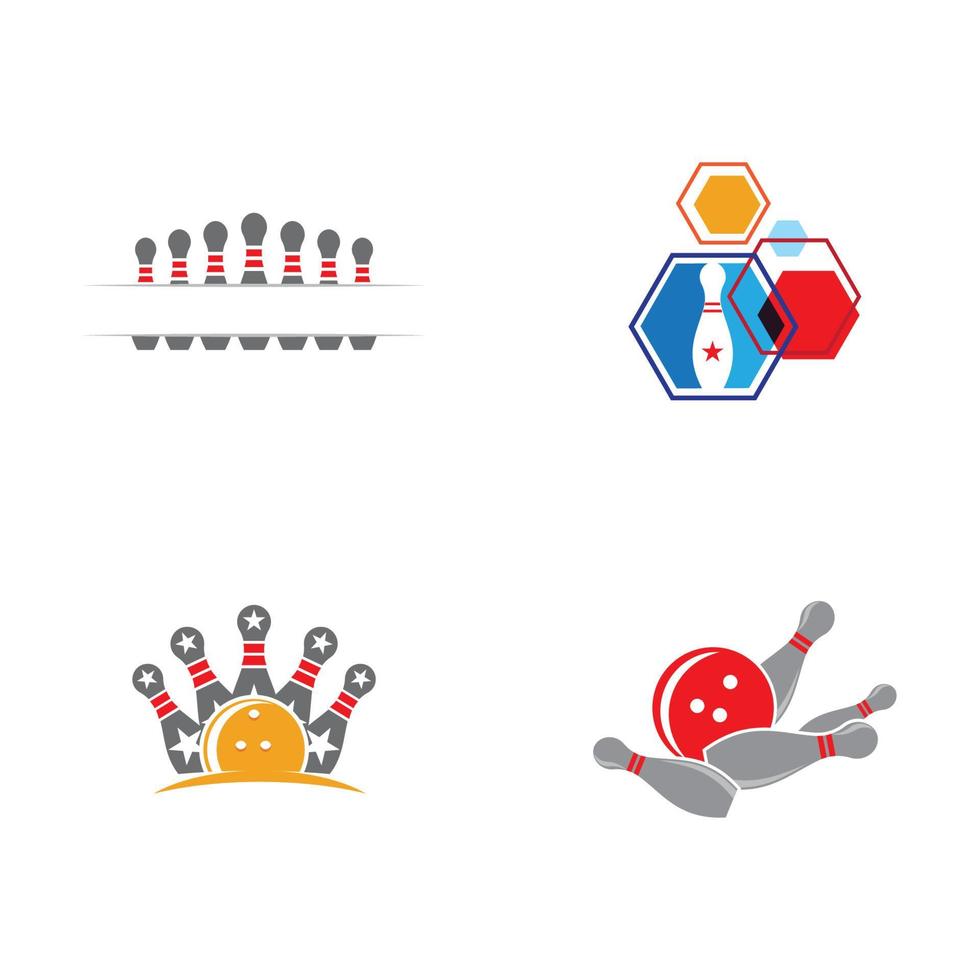 Bowling icon Template vector