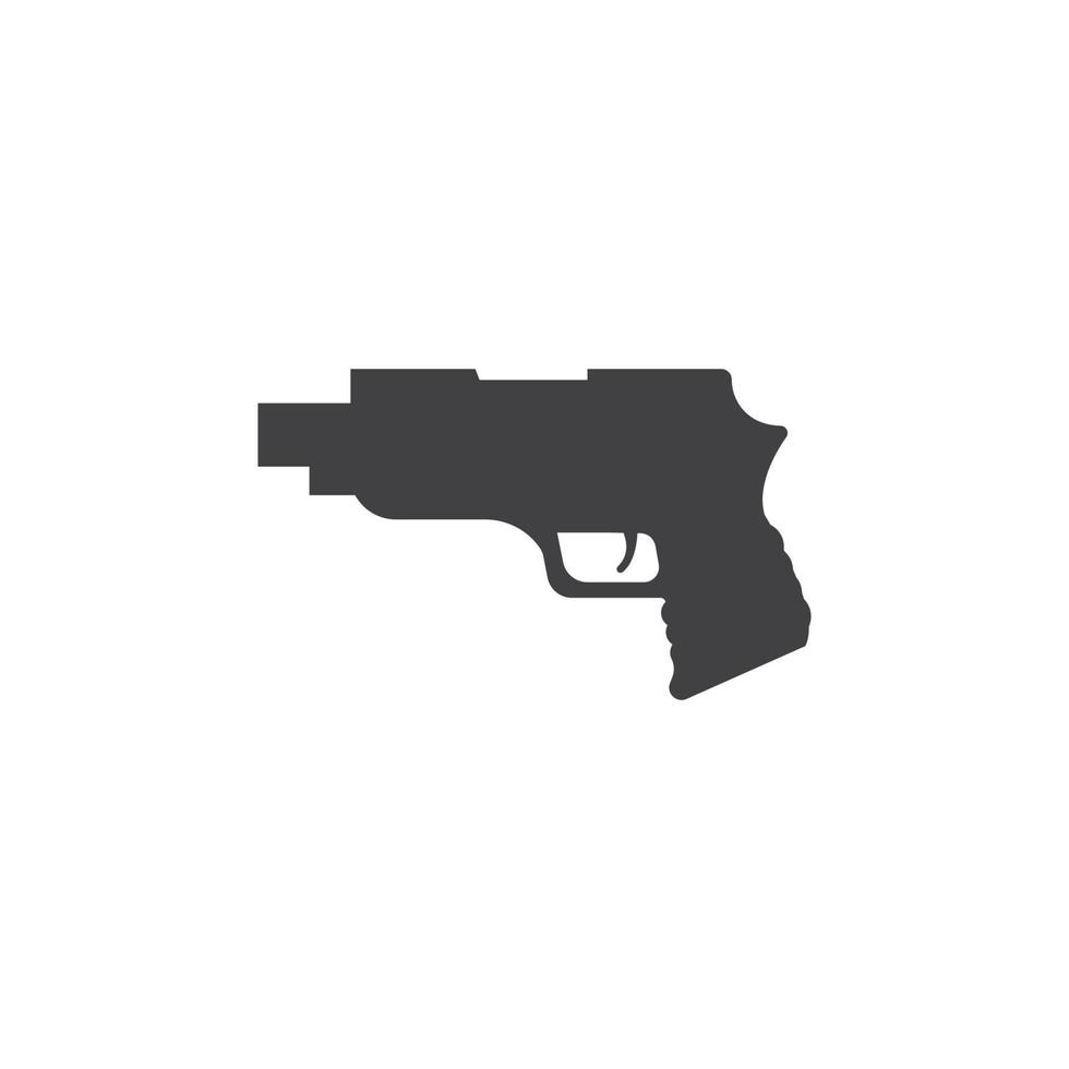 icono de vector de plantilla de ilustración de pistola