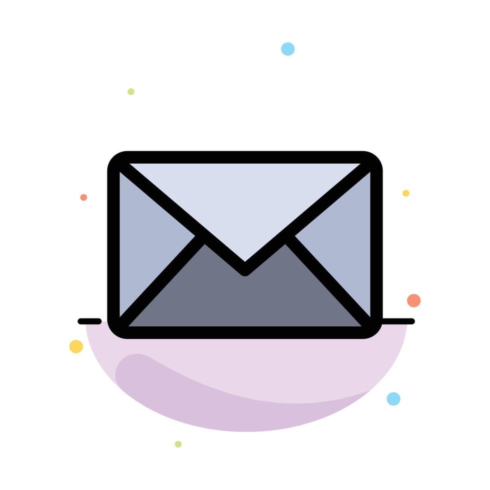 Email Mail Message Sms Abstract Flat Color Icon Template vector