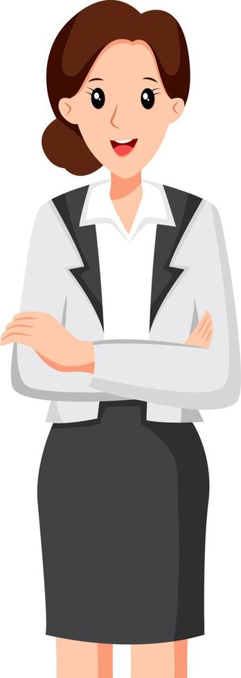 Secretary Profession Character Design Illustration vector