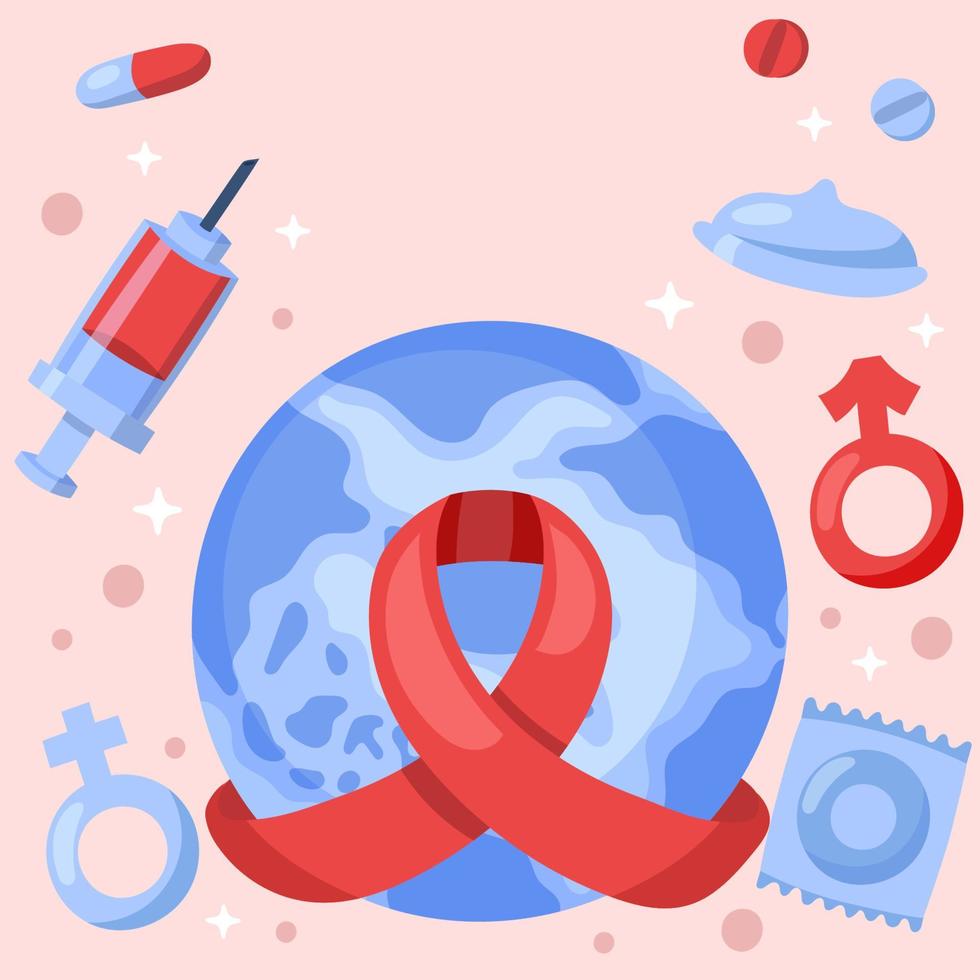 fondo del día mundial del sida vector