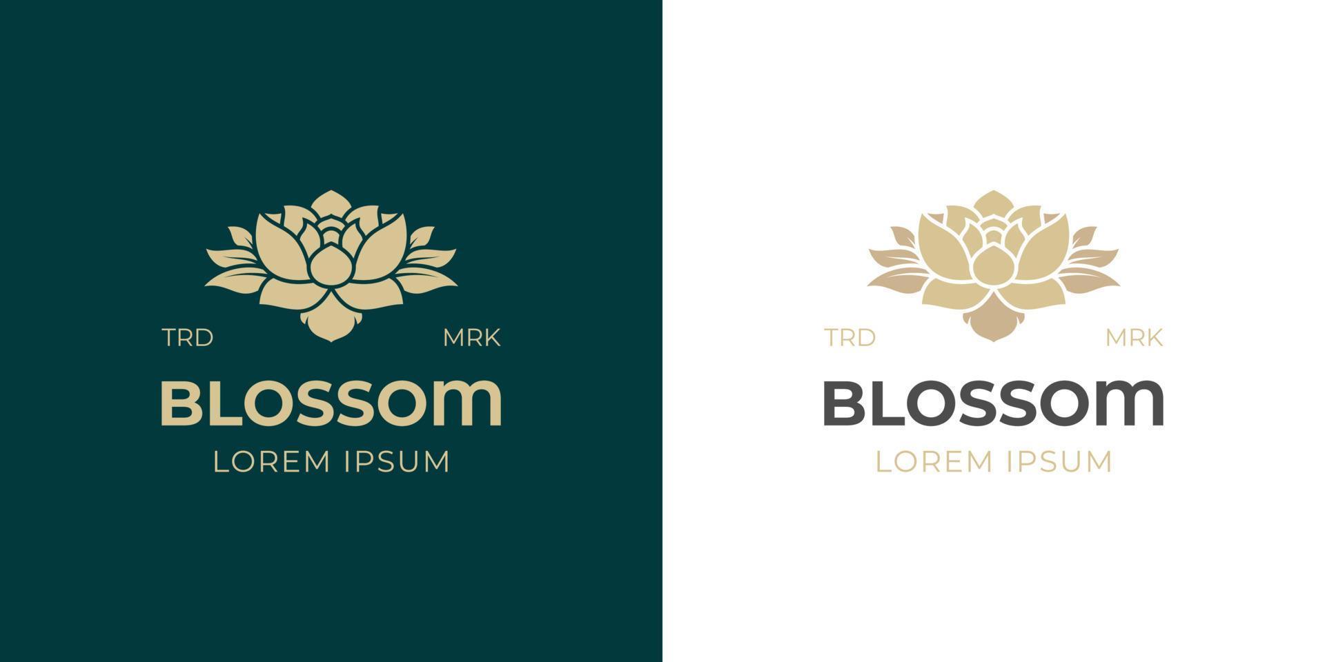 beauty floral lotus logo design and spa flower icon symbol, can be used beauty product, nature massage symbol icon design vector