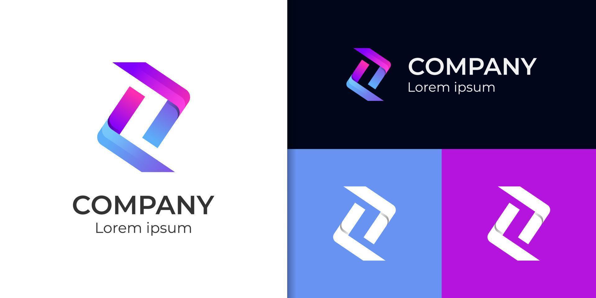 modern logos of code for coding, programming gradient logo template vector