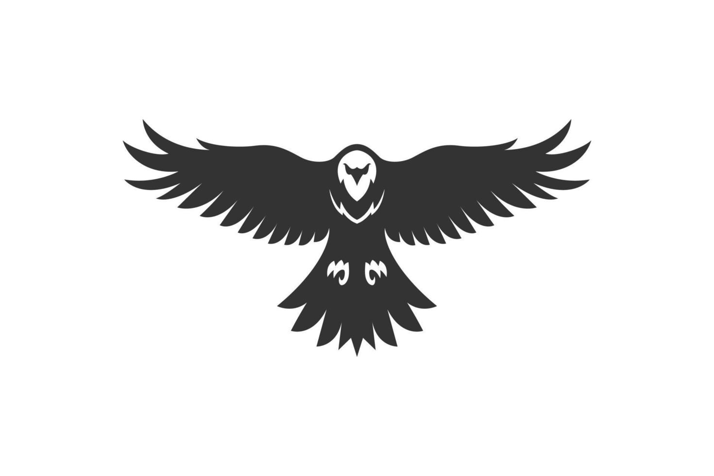 silueta vector águila americana en diseño de logotipo de vuelo. ilustración vectorial