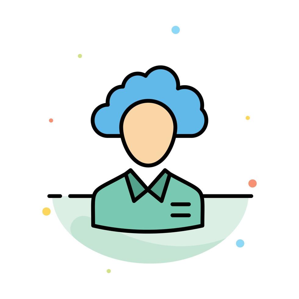 Outsource Cloud Human Management Manager People Resource Abstract Flat Color Icon Template vector