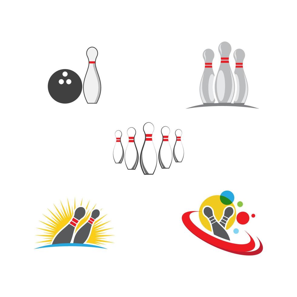 Bowling icon Template vector