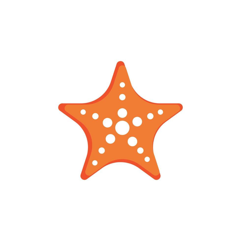 diseño de ilustración de icono de vector de estrella de mar