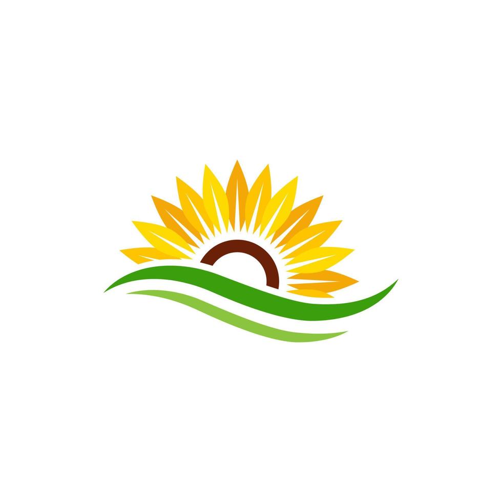 diseño de icono de vector de girasol