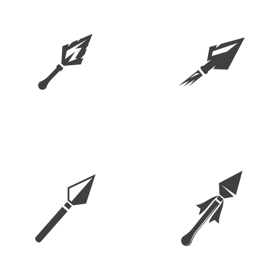 Spear vector illustration icon Template