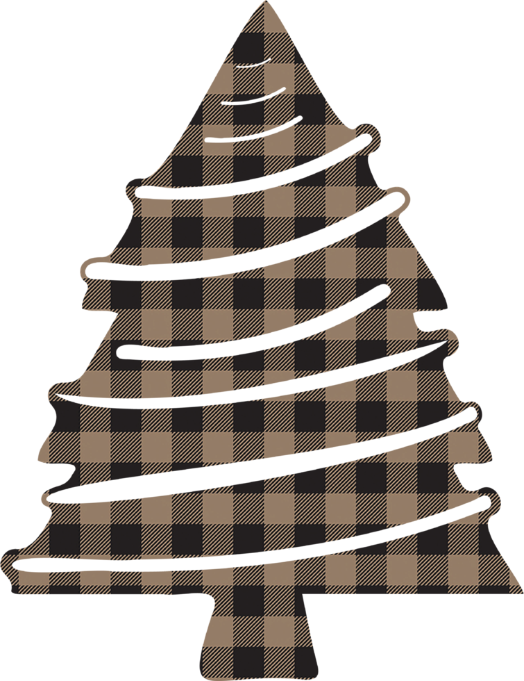 buffle plaid ornements de sapin de noël clipart png