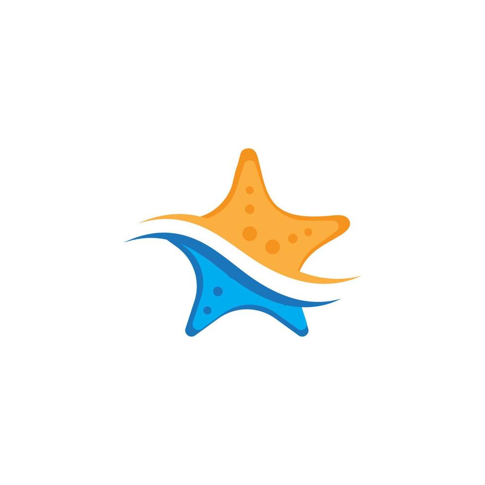 diseño de ilustración de icono de vector de estrella de mar