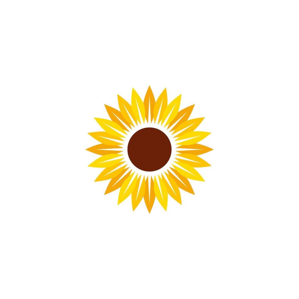 diseño de icono de vector de girasol