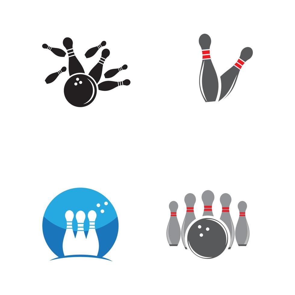 Bowling icon Template vector