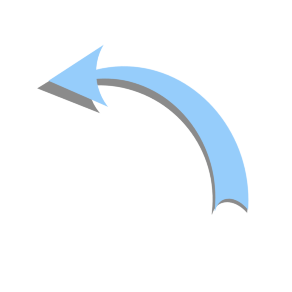 Blue arrow element fre png
