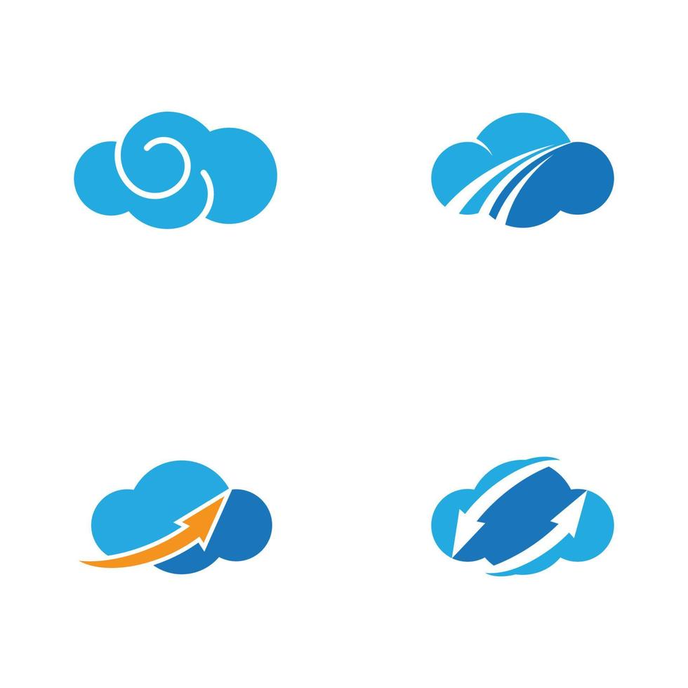 Cloud template vector