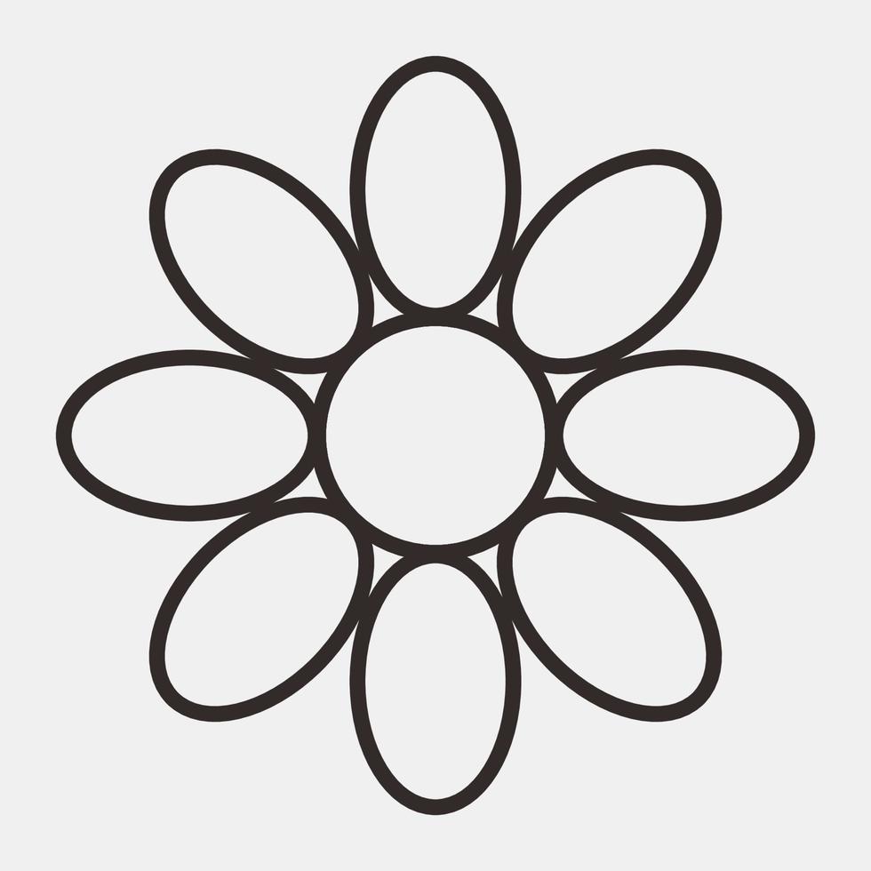 Icon marigolds flower. Day of the dead celebration elements. Icons in line style. Good for prints, posters, logo, party decoration, greeting card, etc. vector
