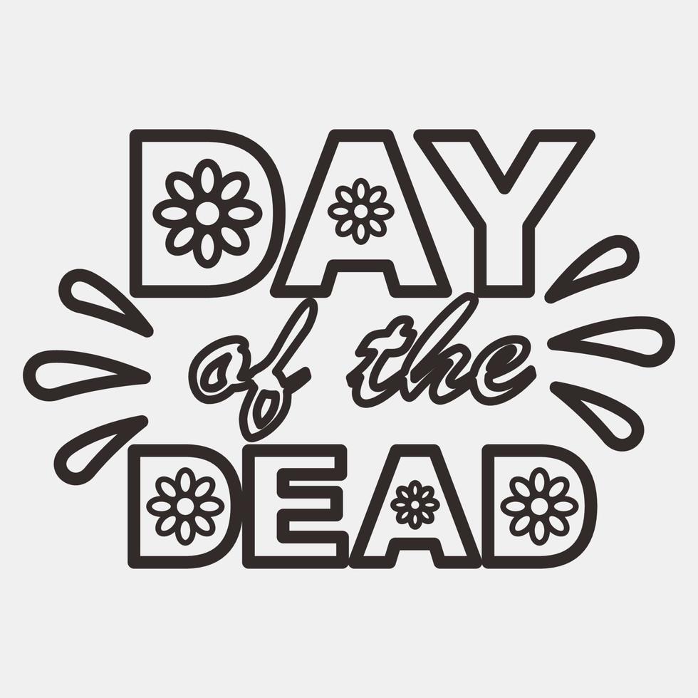 Icon day of the dead. Day of the dead celebration elements. Icons in line style. Good for prints, posters, logo, party decoration, greeting card, etc. 1 vector