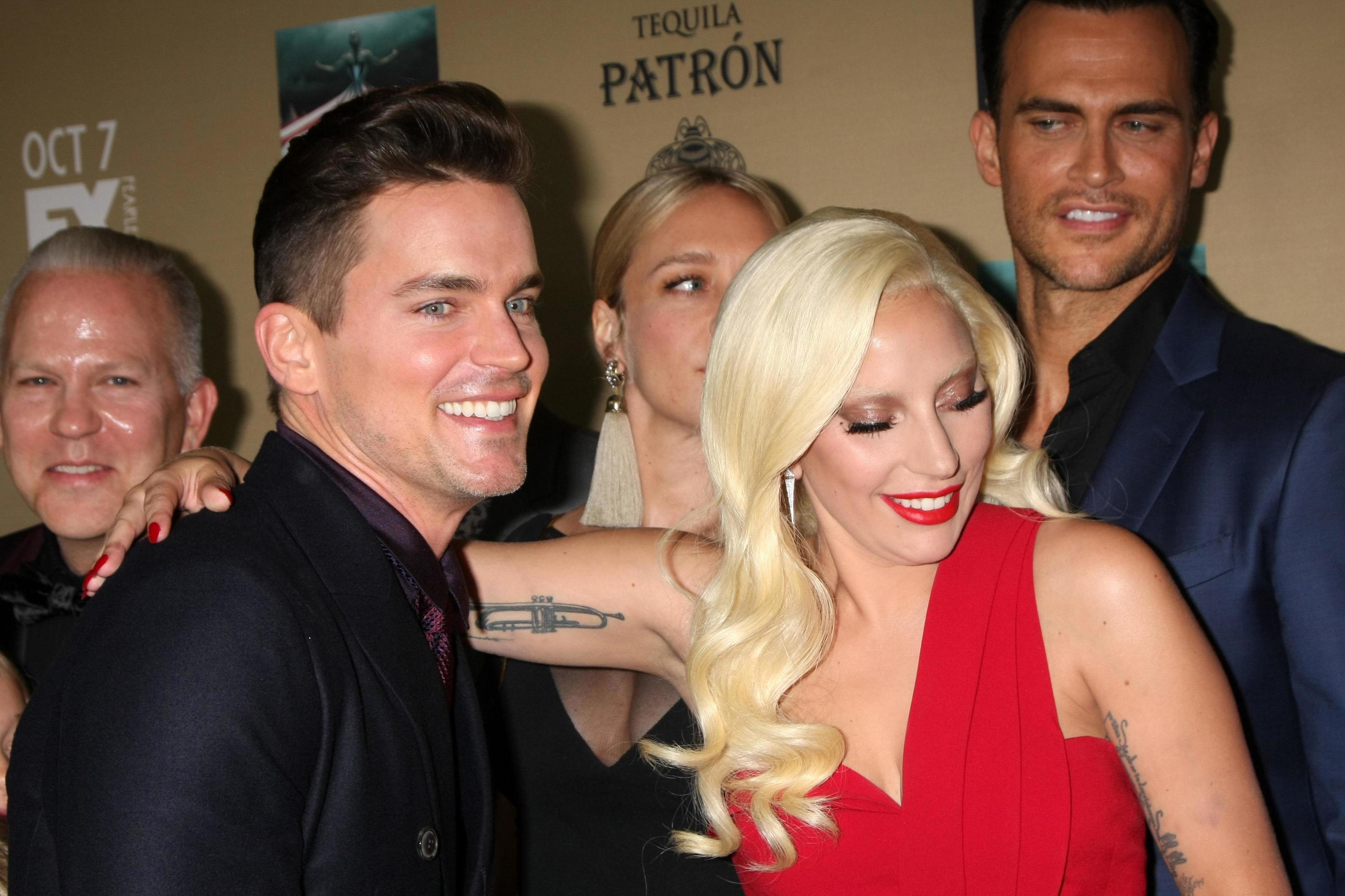 LOS ANGELES OCT 3 Matt Bomer, Lady Gaga at the American Horror Story Hotel Premiere
