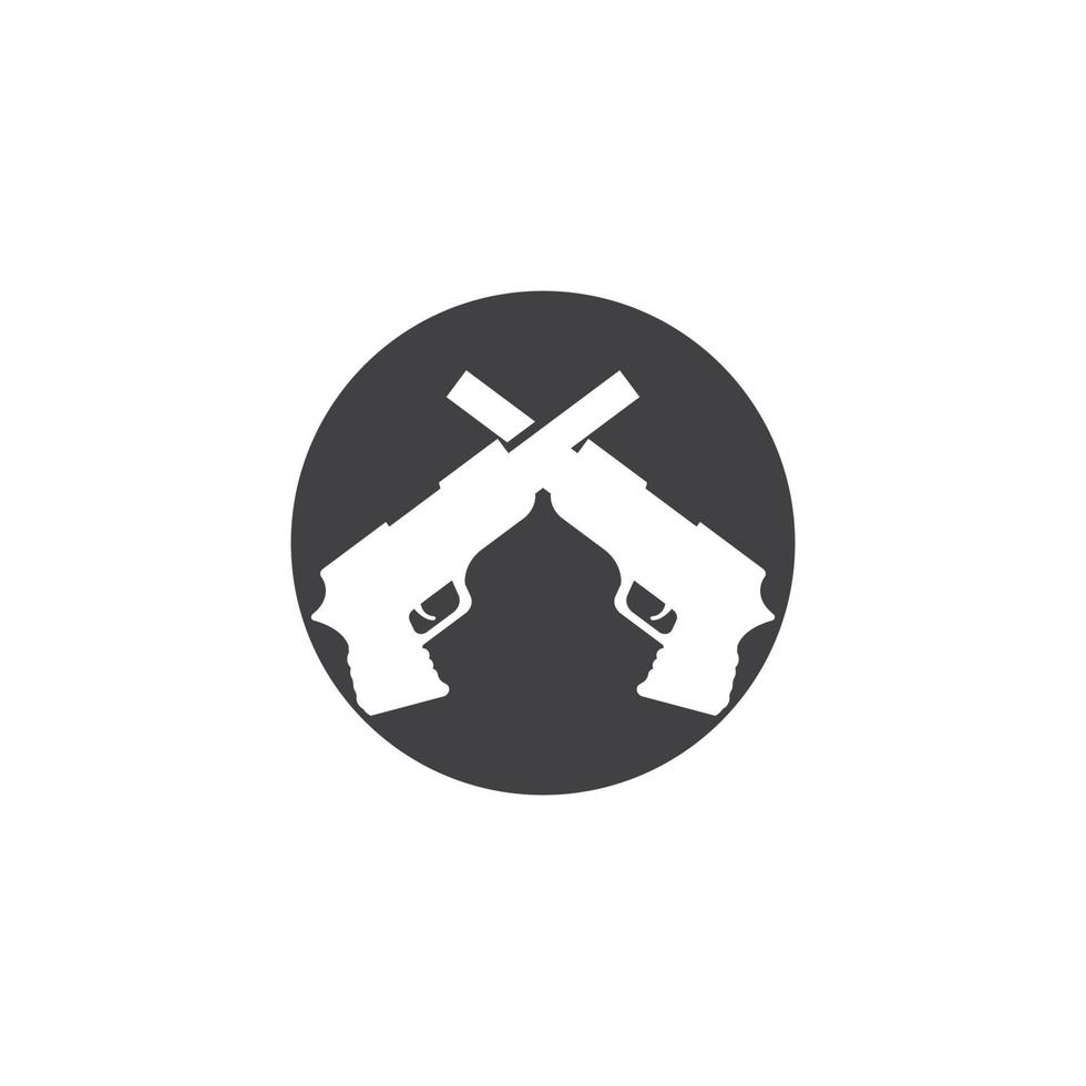 Gun Illustration Template vector icon