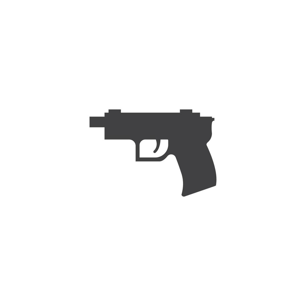 icono de vector de plantilla de ilustración de pistola