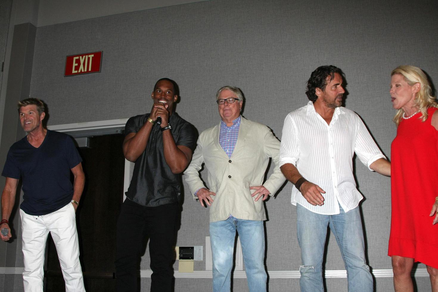 LOS ANGELES - AUG 20 - Winsor Harmon, Lawrence Saint-Victor, Dick Christie, Thorston Kaye, Alley Mills at the Bold and the Beautiful Fan Event 2017 at the Marriott Burbank Convention Center on August 20, 2017 in Burbank, CA photo