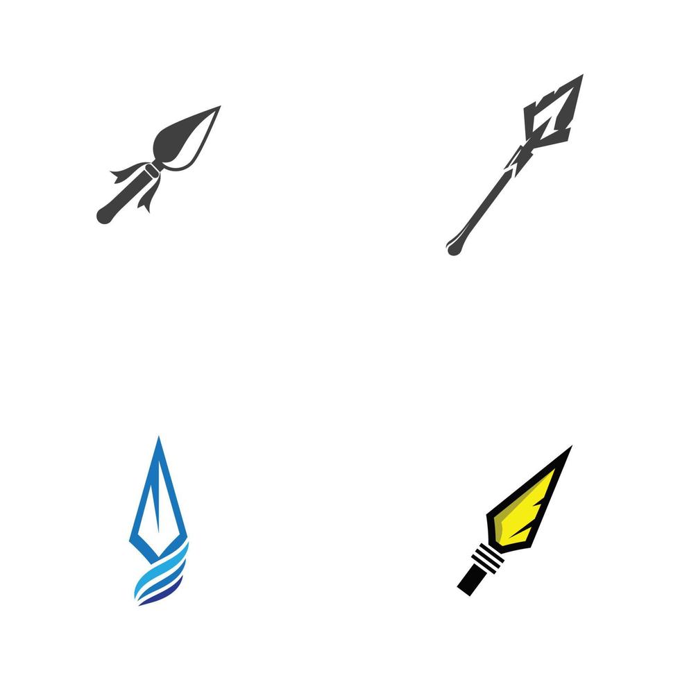 Spear vector illustration icon Template