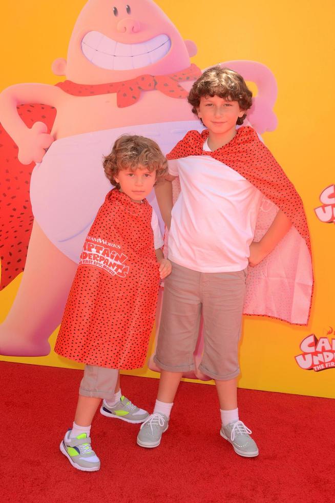 LOS ANGELES - MAY 21 - Ocean Maturo, August Maturo at the Captain Underpants Los Angeles Premiere at the Village Theater on May 21, 2017 in Westwood, CA photo