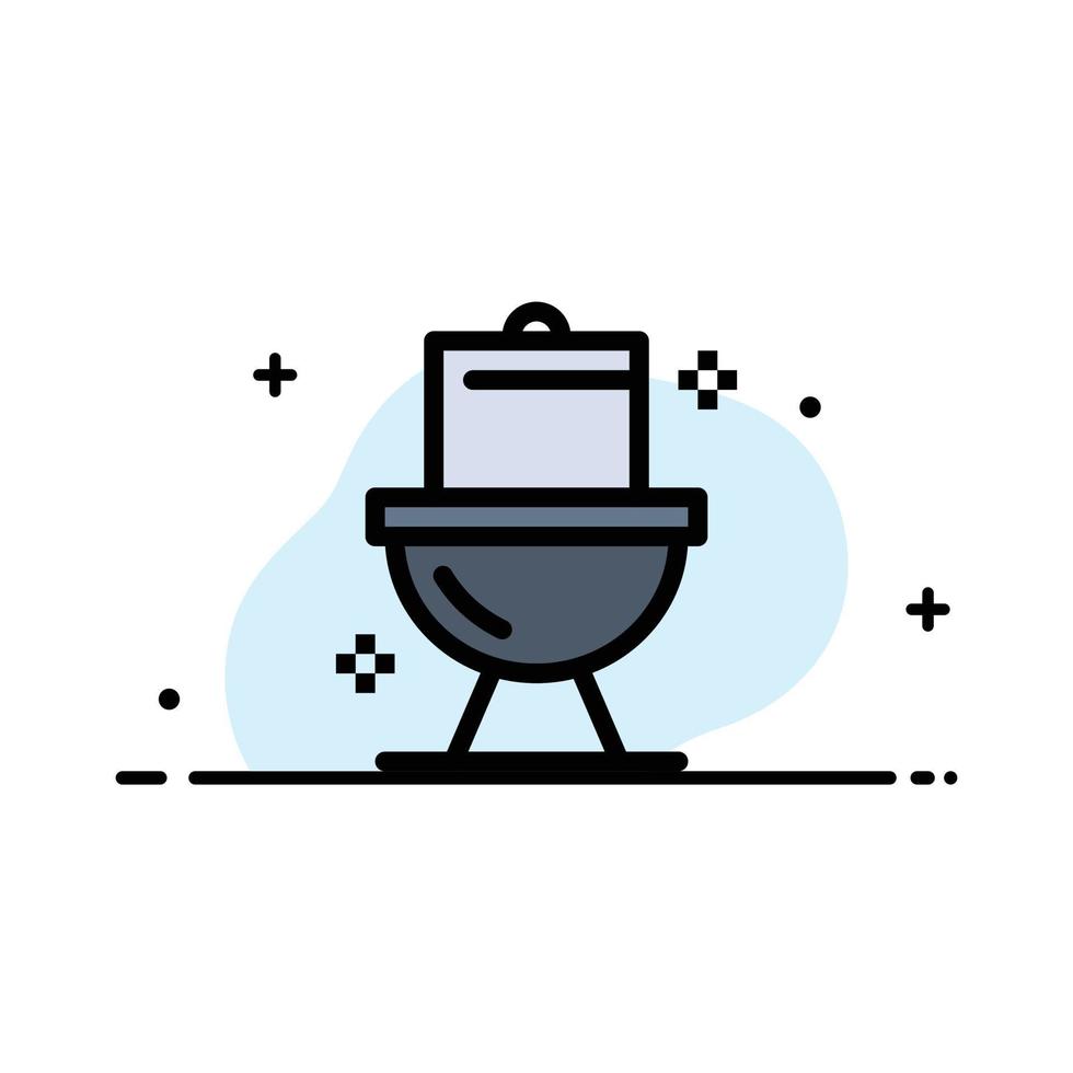 baño limpieza inodoro baño negocio línea plana icono vector banner plantilla
