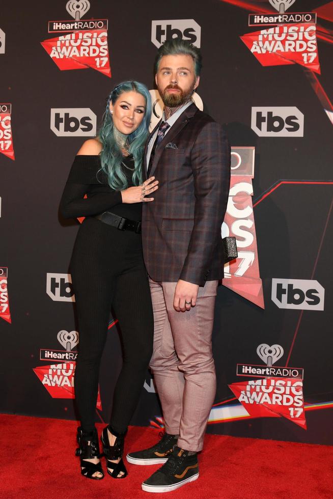 LOS ANGELES - MAR 5   Kristen Leanne, Ryan Morgan at the 2017 iHeart Music Awards at Forum on March 5, 2017 in Los Angeles, CA photo