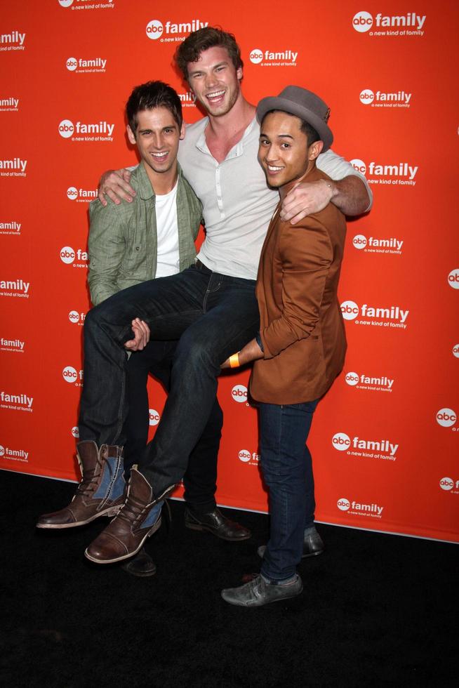 LOS ANGELES - MAY 1 - Jean-Luc Bilodeau, Derek Theler, Tahj Mowry arrives at the ABC Family West Coast Upfronts at The Sayers Club on May 1, 2012 in Los Angeles, CA photo